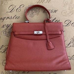 Muska Milano handmade Italian leather Birkin style handbag